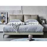 Llyarss lias/кожаная кровать/итальянский минималистский/2 метра*2 м.