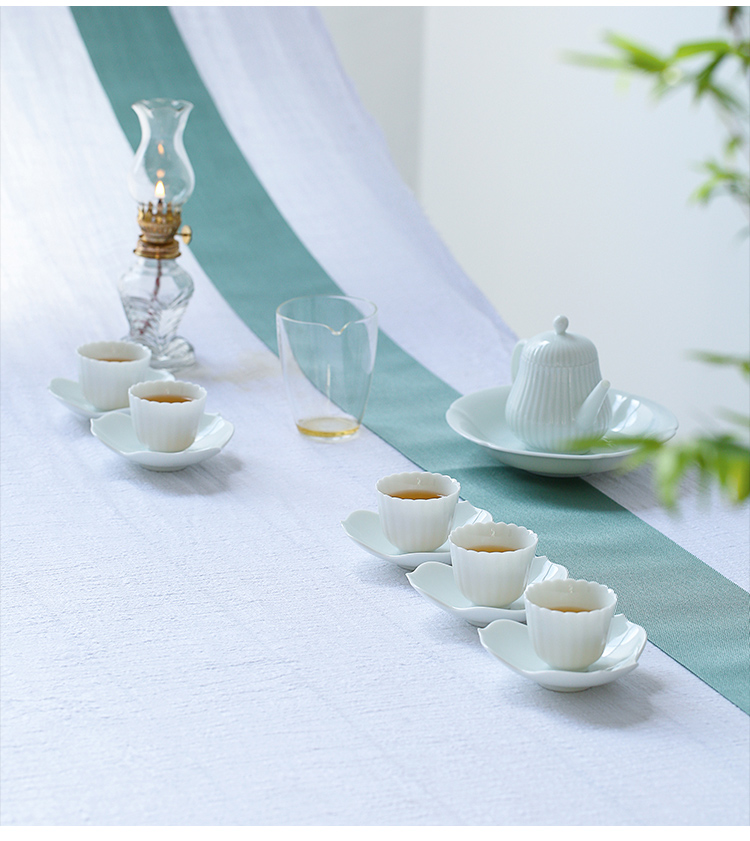 JingLan kung fu tea cup single CPU by petals cup of jingdezhen ceramic tea set a cup white porcelain cups sample tea cup