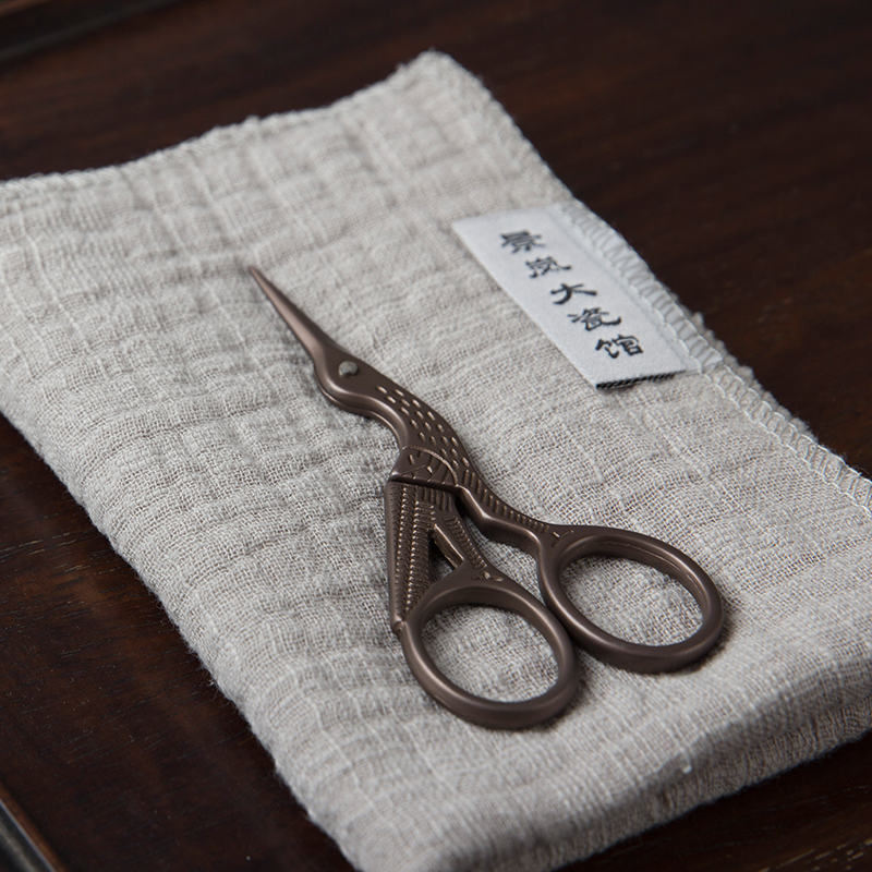 Jinglan Yan Electra Tea Accessories Day Style Fairy Crane Small Scissors Tea Bag Cut Retro Day Style Tea Art Tea Cut Tea Road Accessories Tea Set