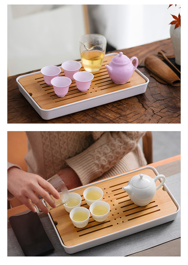 JingLanShan content of jingdezhen ceramic tea set suit modern Nordic contracted household tea tray, tray office"