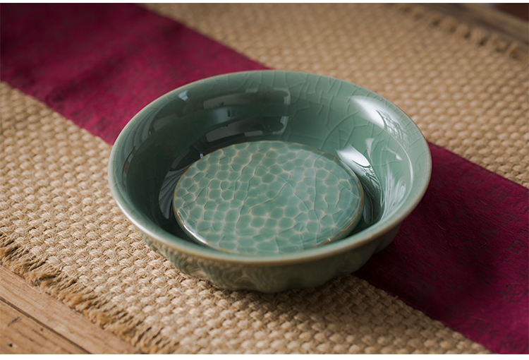 JingLan antique pot bearing circular bearing dry mercifully tea table thick plate of kung fu tea accessories barnacles TaoSheng water mat restoring ancient ways