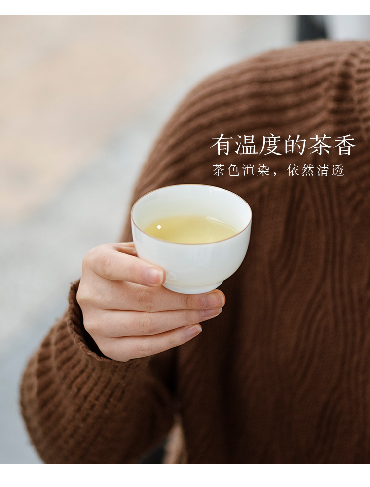 Good thing JingLanPin CPU master of jingdezhen ceramic sample tea cup cup white porcelain single CPU kung fu tea cups of tea taking