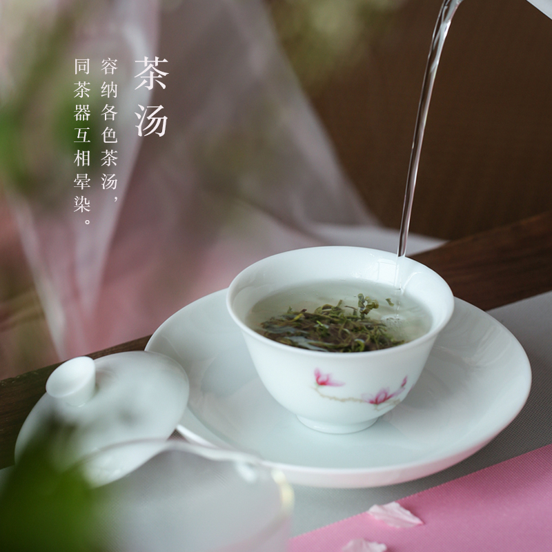 Good thing, jingdezhen demand flower tea set household kung fu tea tea tureen liuhe a gift boxes