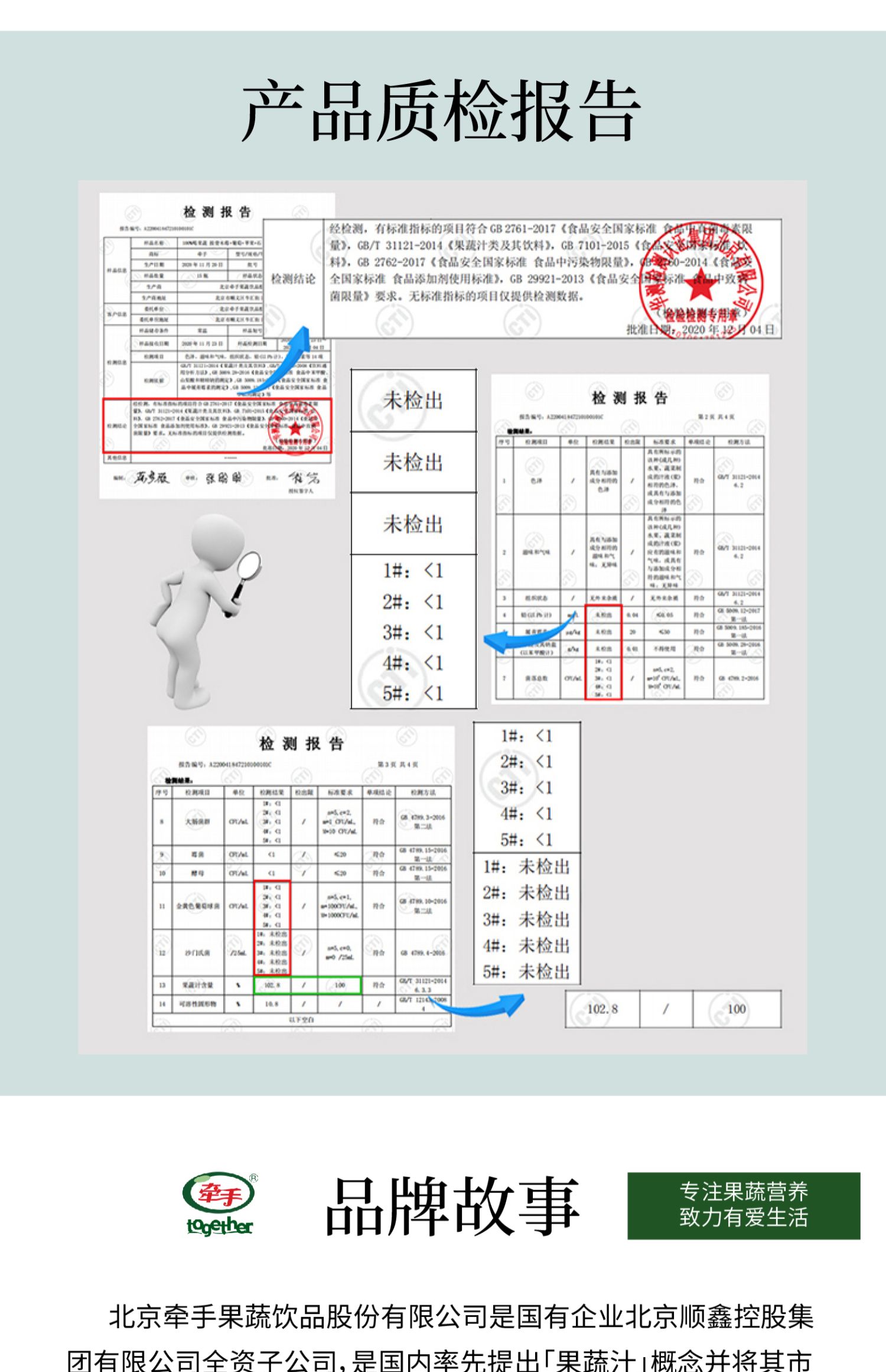 牵手水果蔬菜汁饮品300ml*8