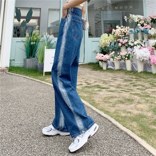 Дизайнерские джинсы, летние осенние штаны, тренд сезона, 2021 года, европейский стиль, свободный прямой крой