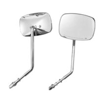 Suitable for Gaojin GK1200 modified retro square mirror Gaojin GK500 climbing version large field of view electroplated rearview mirror