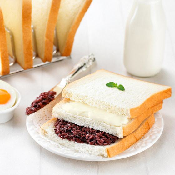 Maruta Purple Rice Bread Cheese Sandwich Black Rice Toast Cake Breakfast Food Bread FCL Breakfast