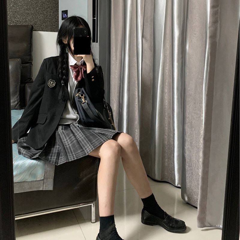 JK blazer small black small suit women's autumn and winter new original genuine Japanese college wind top tide