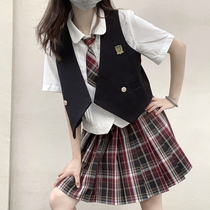 Black Rock vest dk jk suit pool horse clip original genuine uniform Japanese autumn black coat student female