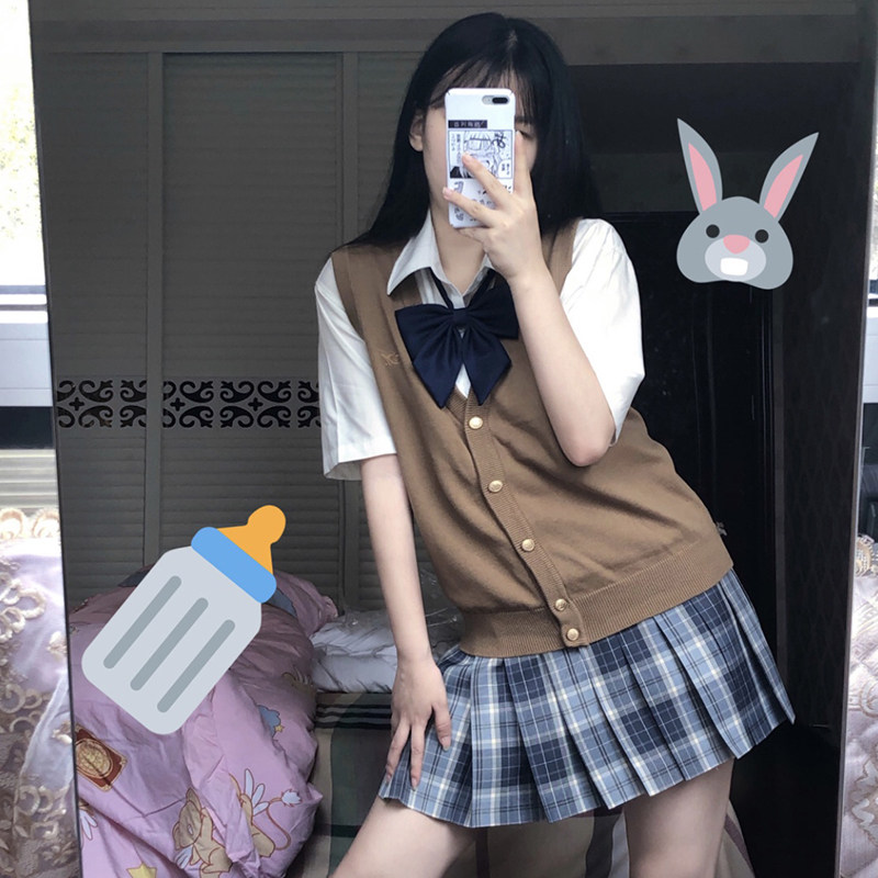 Guiguijia Bodhidharma jk sweater vest Kizhou tea Hongai college wind Japanese students knitted vest cardigan