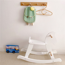Korean ins Trojan children rocking horse children early education educational toys baby rocking car birthday gift