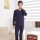 Quần lót nam thiết lập mùa thu và mùa đông phương thức cotton mùa thu quần dài quần dài phần mỏng màu cơ sở kích thước lớn lỏng lẻo