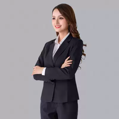 2019 Spring and Autumn New China Bank of China clothes Work clothes Striped trousers Bank of China shirt women suit uniform