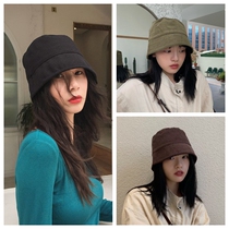  Japanese hat female corduroy net red bell fisherman hat Japanese wild retro bucket hat autumn and winter