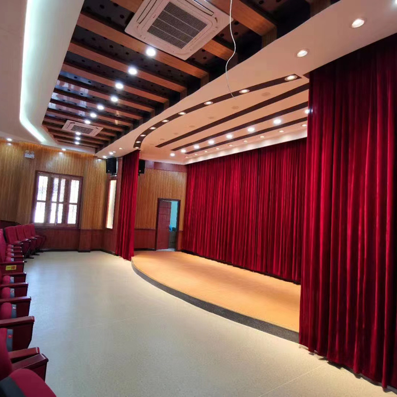 B1 Level Flame Retardant Velvet Fireproof Stage Curtain Theater Curtain Conference Room Dance Studio Theater Performance