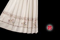 Huaigu House Hanfu embroidered pleated skirt spring and summer cotton and linen fresh new