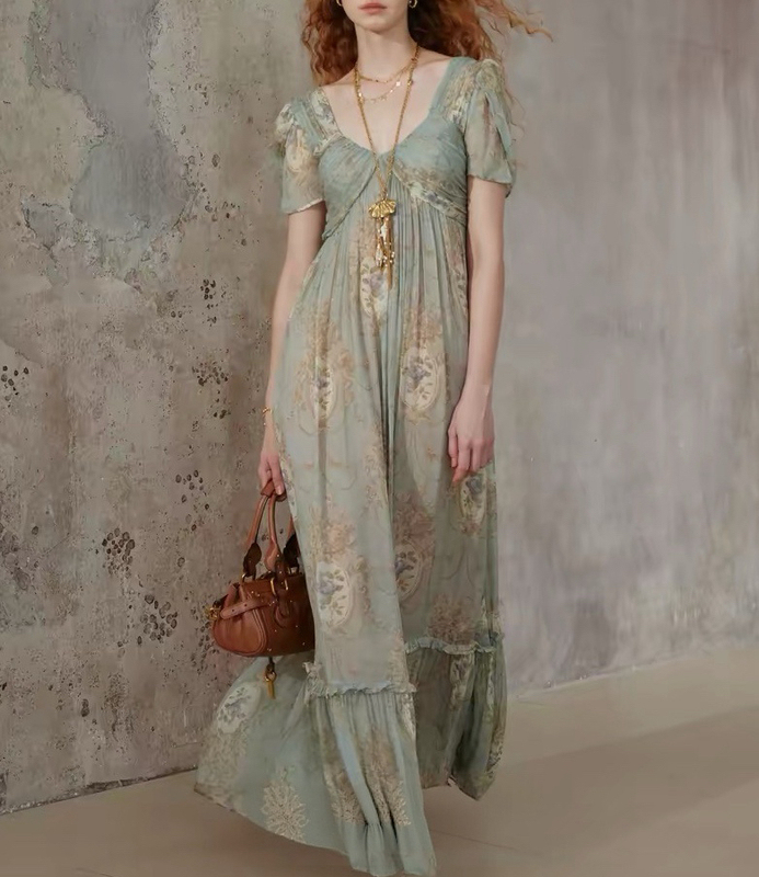 P.Tree "Brume Antique" Mist of Antiquities 100% Viscose Silk-Like Fairy Dress