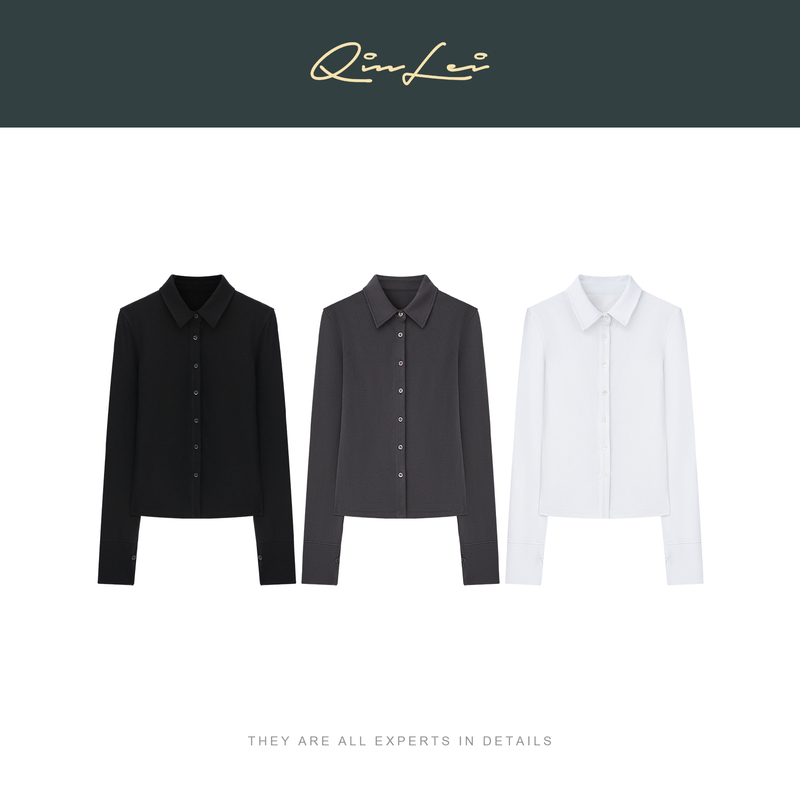 Mbnl-F Qin Lei Women's "Cotton White Soft Shirt" Cotton Blend Drapey Stretch Shirt Top Xy-Sy2018 Mbnl-F Qin Lei Women's "Cotton White Soft Shirt" Cotton Blend Drapey Stretch Shirt Top Xy-Sy2018