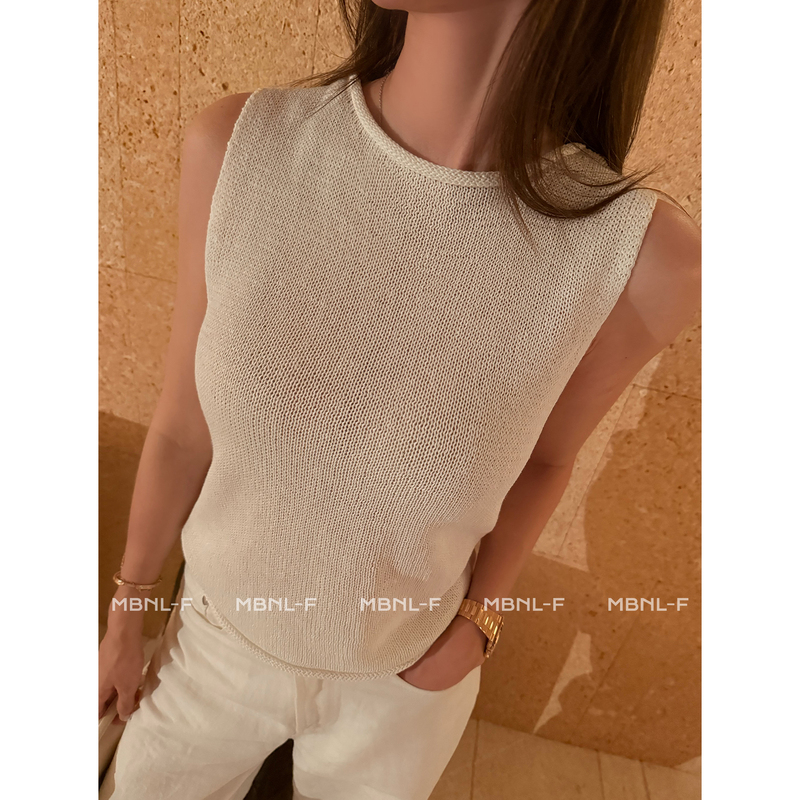 Mbnl-F Qin Lei Women's Clothing "Dopamine Vest" Custom-Made Cut-Out Sleeveless Vest Xm-Xbx6269