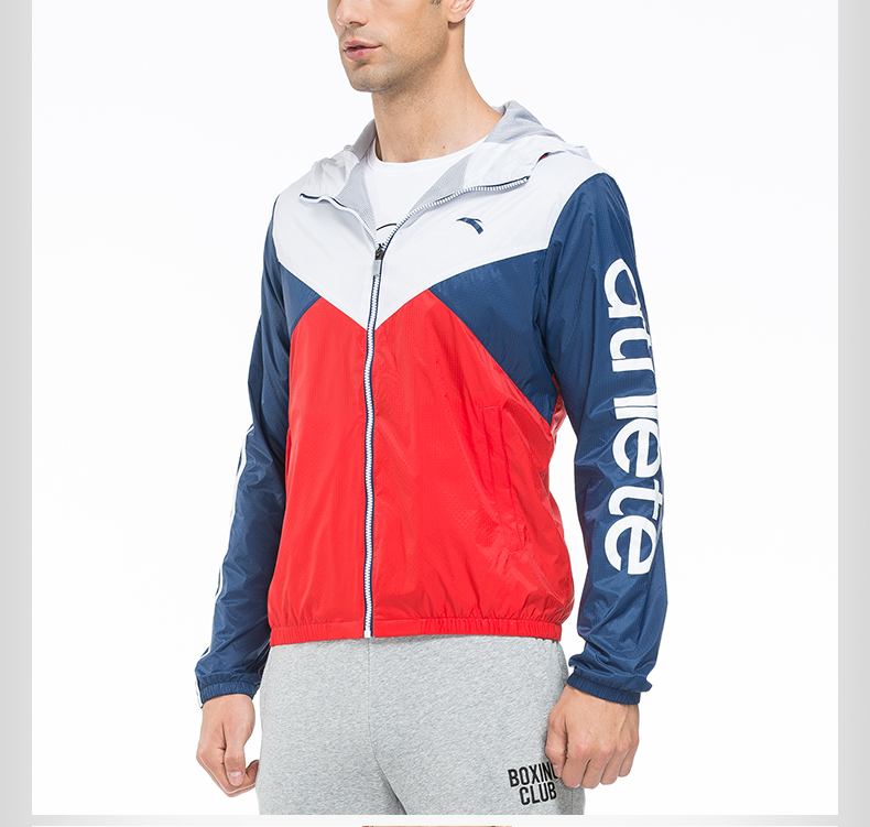 Anta nam áo thể thao áo gió thời trang cardigan mới trùm đầu windproof áo khoác thể thao áo gió 15517654 áo gió đẹp