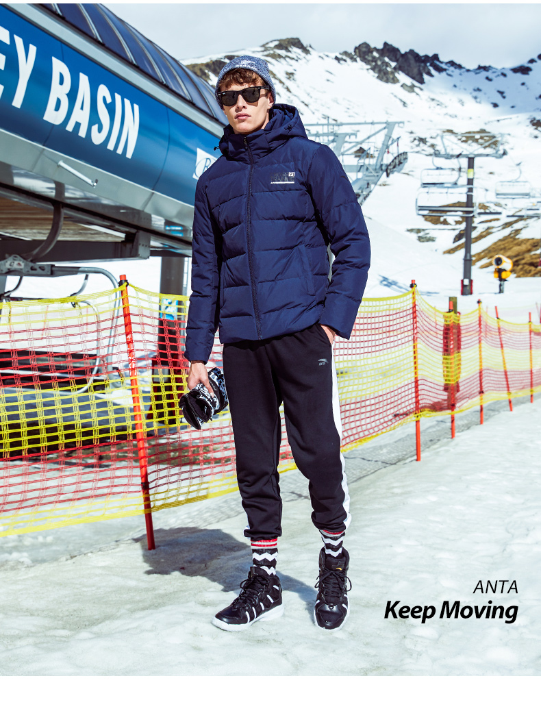 Anta down jacket nam 2018 mùa đông mới ngọn thể thao xuống áo khoác ấm áp áo khoác nam mùa đông áo phao nam dáng dài