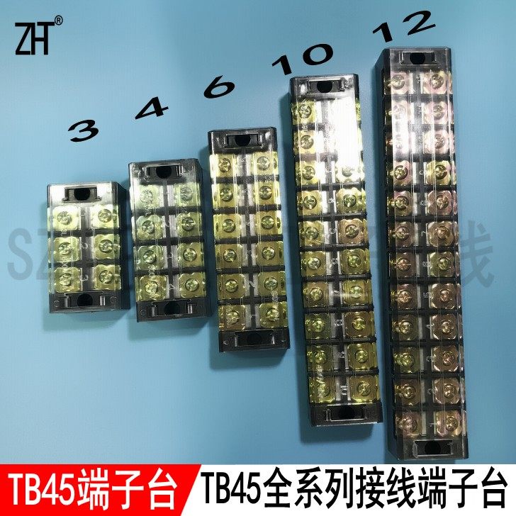 TB4510 junction box wiring strip terminals row universal wiring terminals stationary wiring boards 16 boxes