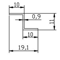 Supply 10*10Z-shaped gypsum board suspended ceiling edge strips inner corner process aluminum strips aluminum strips 6 meters price