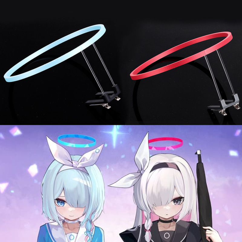 Azure Archive Arona Plana Cosplay Halo Headwear Hair Accessories Props Red and Blue Arona
