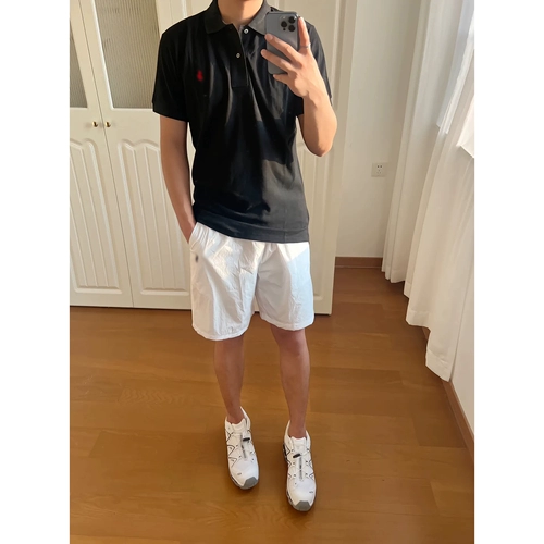 Пони, летний комплект, тонкая футболка polo для отдыха, спортивные шорты, штаны, с вышивкой, изысканный стиль, короткий рукав