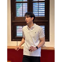 ПОЛО белое с черной этикеткой [короткие рукава]