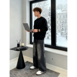 Демисезонный утепленный базовый приятный телу лонгслив, в американском стиле