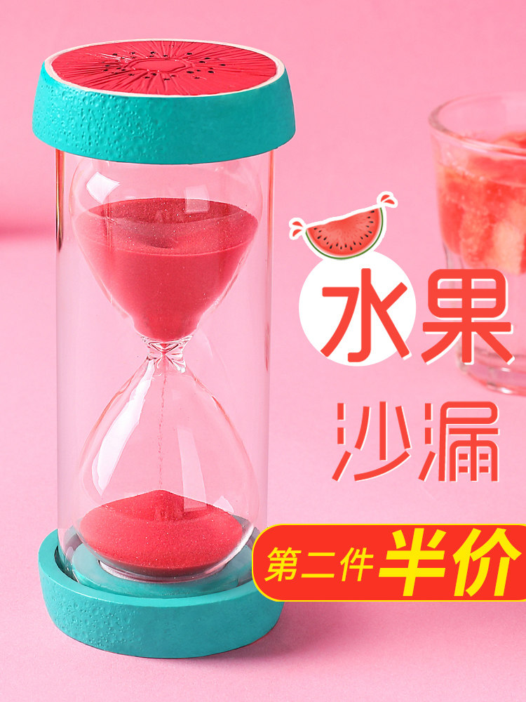 Drop-proof hourglass timer Children's time 30 minutes Half an hour Decoration creative decoration Sand bucket Birthday gift