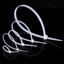 4*250mm fixed plastic nylon cable ties self-locking white binding wire belt 200 pieces of environmental protection wire harness strong belt