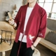 Nhật Bản retro phong cách Nhật Bản nhà kimono Nhật Bản Áo len cotton và vải lanh mỏng áo khoác mỏng Haori nam và nữ cùng phong cách - Áo khoác đôi