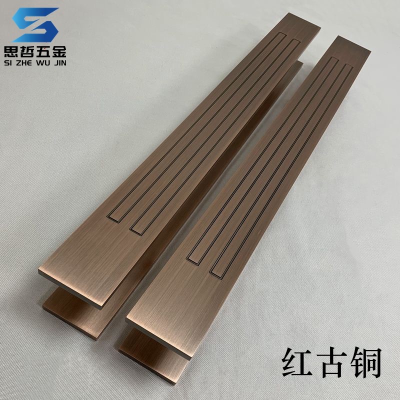 New Chinese antique glass door handle Bronze door handle Modern hotel wooden door handle Carved push door armrest