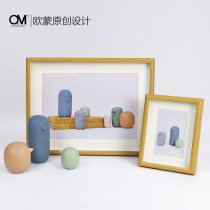 OM original Nordic colored ceramic bird desktop ornaments Three-dimensional photo frame display window decoration prop combination