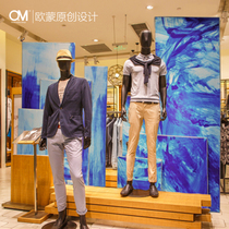 OM original creative oil painting beauty Chen summer window decoration props Fashion mens clothing store display ornaments