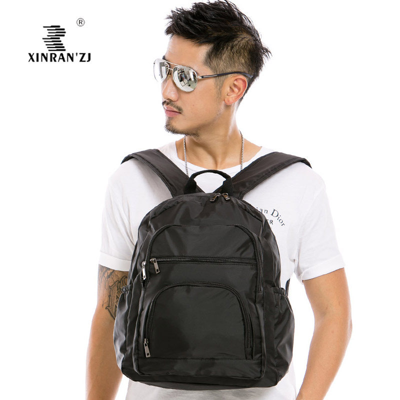 Xinran 'zj Multi-pocket, lightweight, waterproof and large-capacity casual backpack for men with extended shoulder straps for short trip