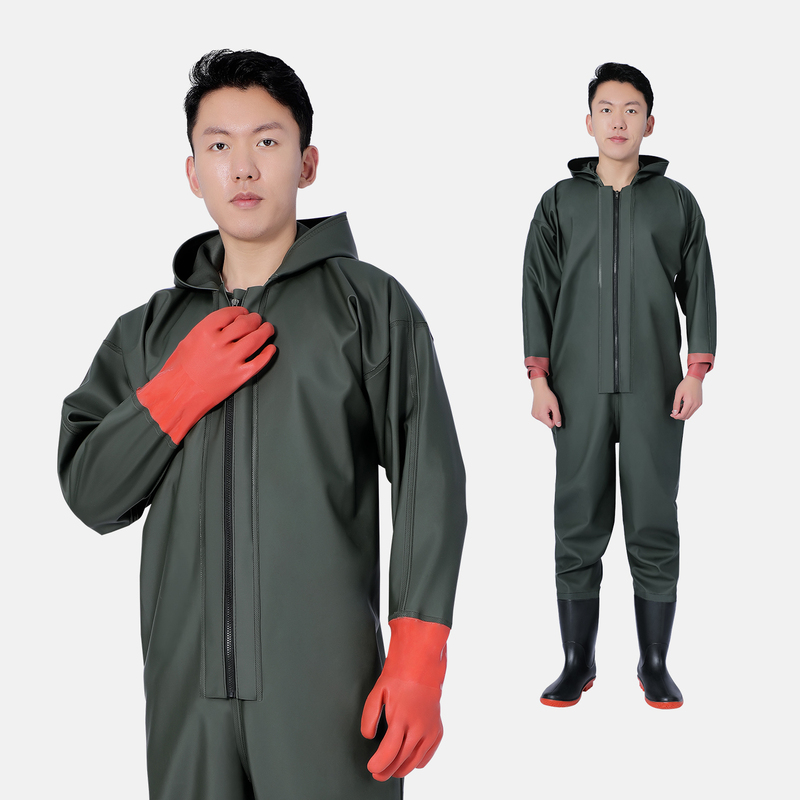 Waterproof Waders, Full-Body Waterproof Men's Rain Pants, One-Piece Water-Resistant Pants for Reservoirs, Digging, and Water Activities