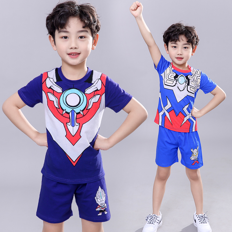 Otman Clothes Cyrodica Children's Summer Boy Clothes Spider - Man Children's Day Clothes