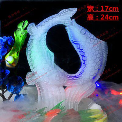 Ice sculpted carp One sail and smooth hotel chefs with ice mold salt molds Ice Sculpting Chefs DIY Dies Sending Ice Sculptures