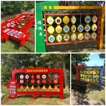 Custom hot sale fire publicity theme park publicity banner board item Community fire publicity banner Sculpture popularization banner card