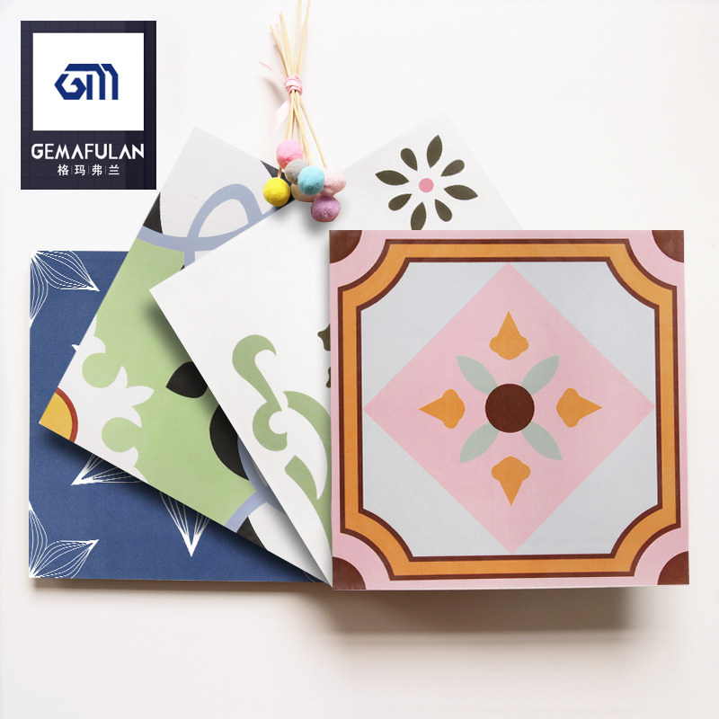 Nordic ins300x300 color tile retro wall brick geometric flower piece floor tile kitchen bathroom balcony