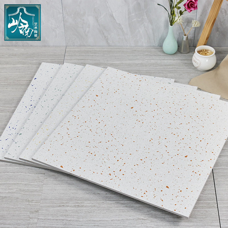 Soft light carved terrazzo color terrazzo tile 600x600 antique brick dining room non-slip floor tile clothing store