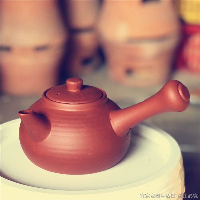 Health-Preserving Purple Clay Teapot, Charcoal Stove Kettle, Portable Kettle, Charcoal-Fired Kettle, Wine Warmer Single Pot, Red Clay Pot, Tea Ceremony, Fully Handmade