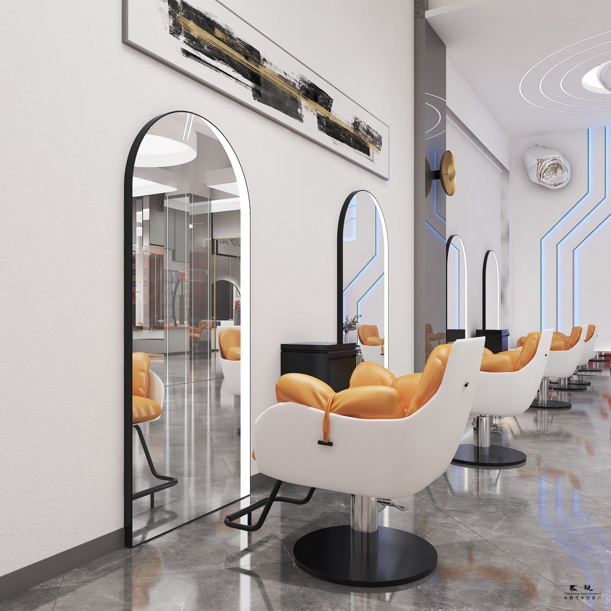 Li Kun shop mirror table net red hair salon mirror hair salon special Li Kun hot dyeing with lamp beauty hair cutting hair salon furniture