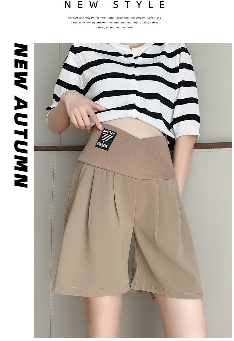 Summer Large Size Low Waist Suit Half Length Pregnant Women's Pants — 14