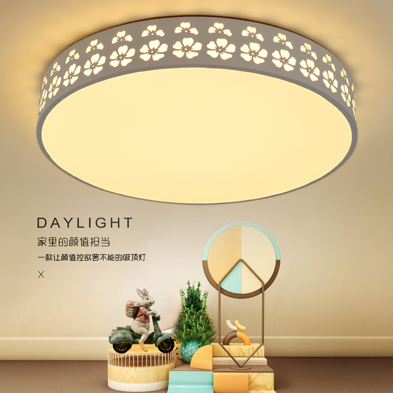 Main bedroom lamp minimalist round LED ceiling lamp modern living room light home cozy romantic room Balcony Lamps