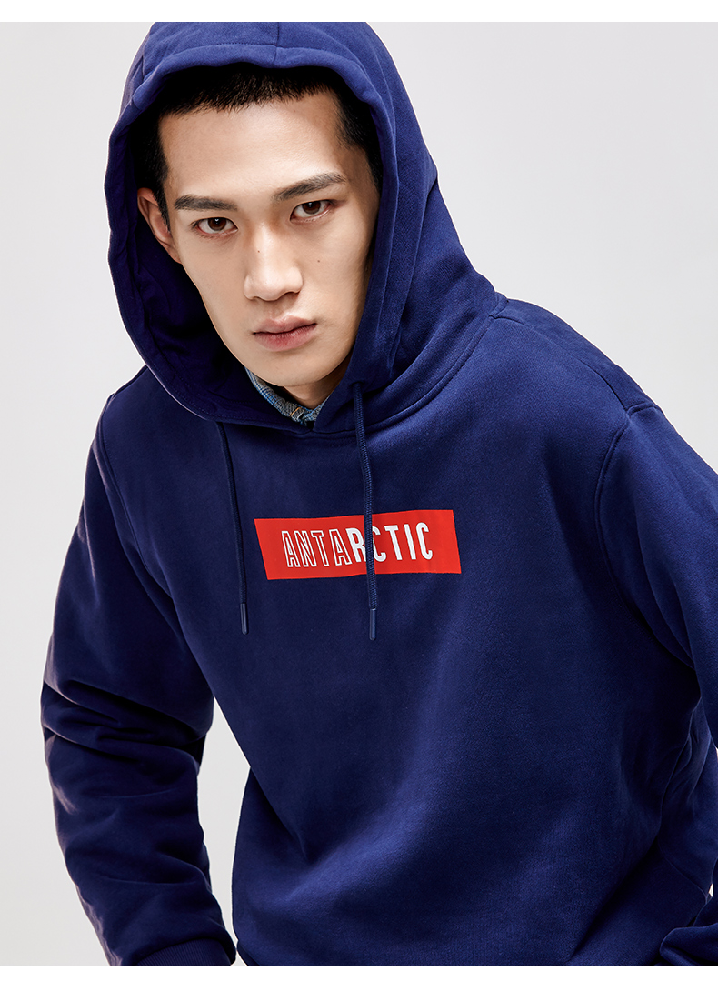 Áo len nam Anta 2018 thu đông mới cộng với nhung ấm áp xu hướng giản dị áo thun thể thao 95848707 áo hoodie nữ dày