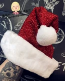 Рождественская красная бархатная шапка для детей и взрослых, увеличенная толщина, семейный стиль